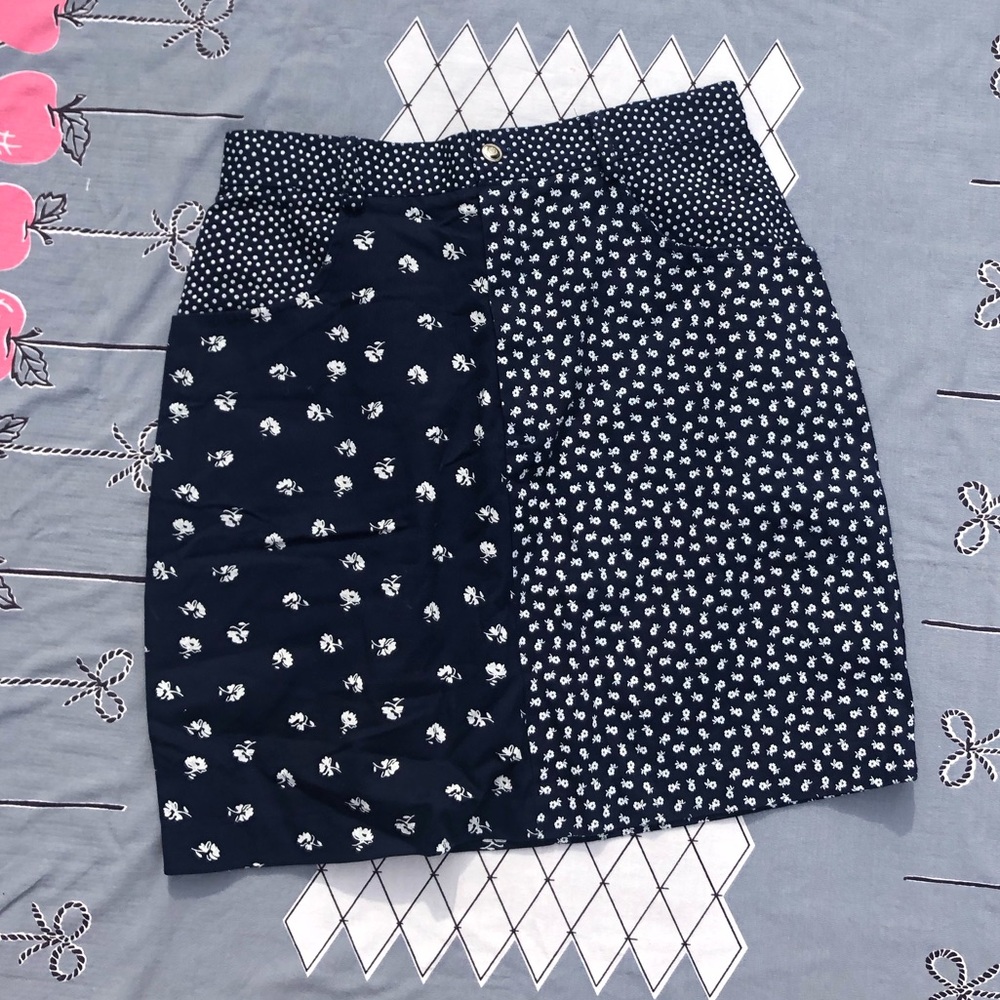 Vintage 80s 90s Floral Skirt